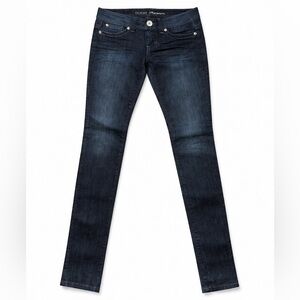 Guess Premium Dark Wash Rhinestone Dardevil Skinny Jeans – Size 28 Stretch